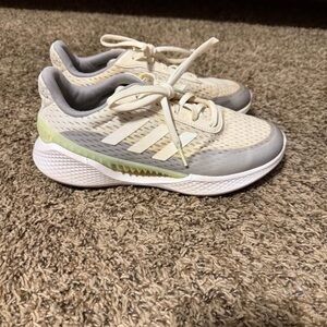 Adidas Light Gray and Cream Shoes